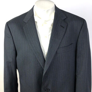 Hart Schaffner Marx Gold Trumpeter 42 Wool Two Button Sport Coat Jacket Gray